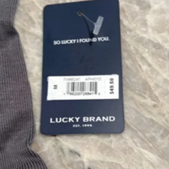 LUCKY Babydoll Tank Top Grey Ribbed Medium NWOT - Picture 6 of 11